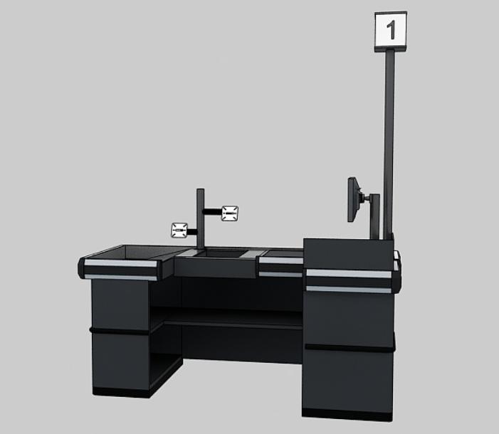 Grocery Store Conveyor Belt Checkout Counter 6 Ft 