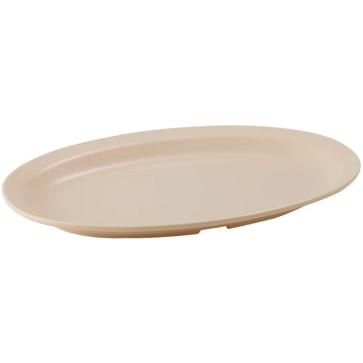 Melamine  Oval Platter - Tan / 11.1/2" x 8"