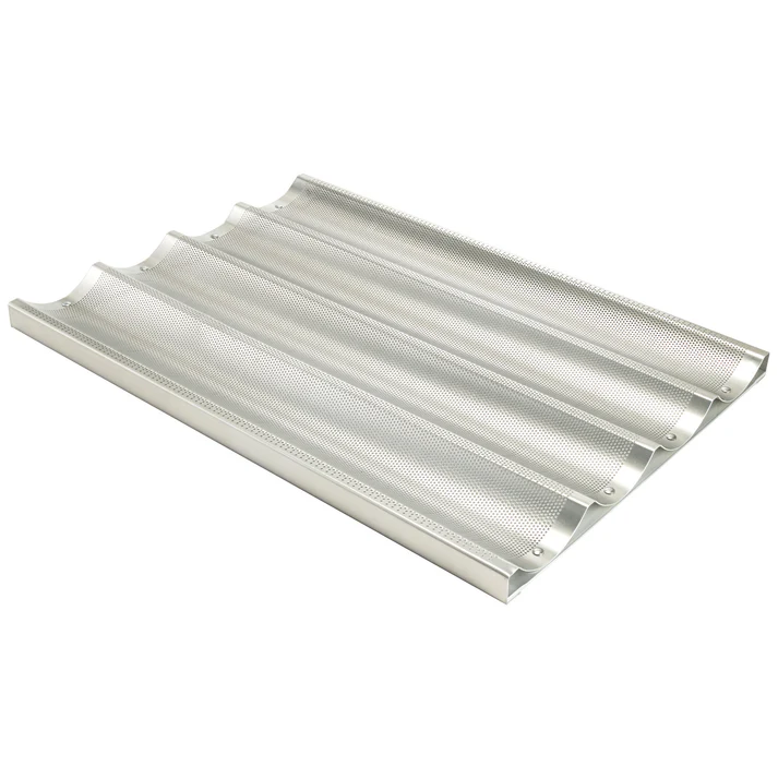 Channel Perforated Non-Stick Baguette Pan / 4 Slots