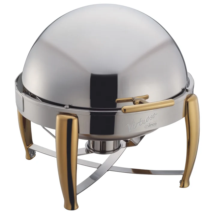 Virtuoso Collection 6 Quart Full-size Roll-Top Chafer, Extra Heavyweight / Two-Tone