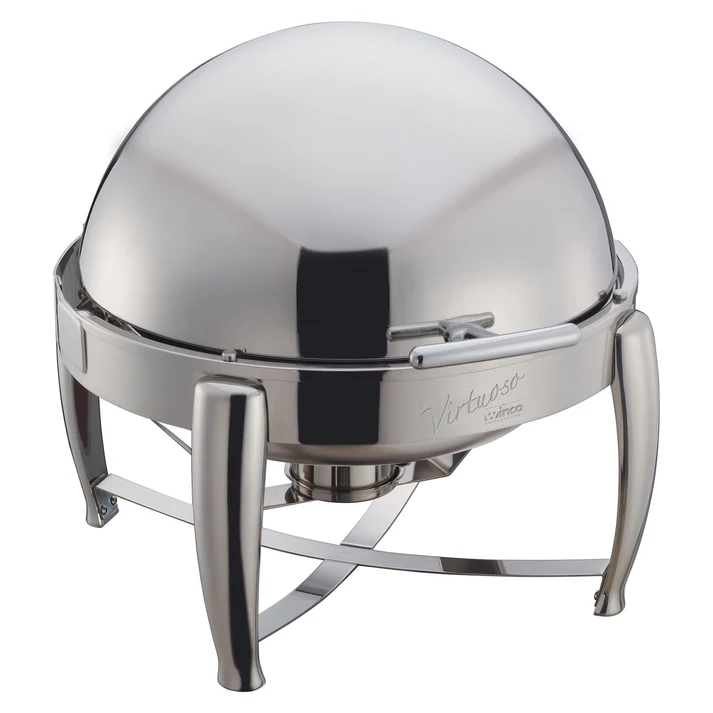 Virtuoso Collection 6 Quart Full-size Roll-Top Chafer, Extra Heavyweight / Stainless steel