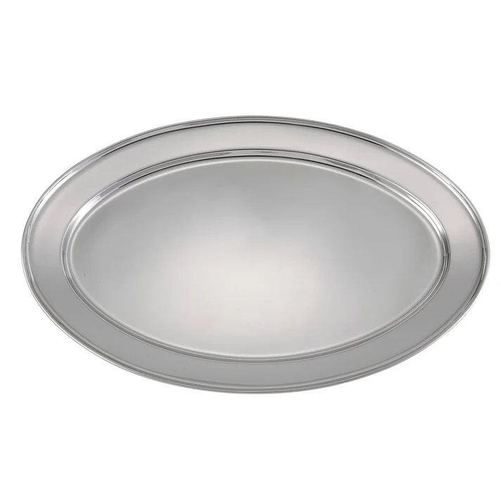 Oval Platter, Stainless Steel / 21.75"