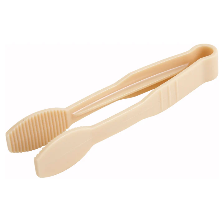 6" Flat Tongs, Polycarbonate / Beige