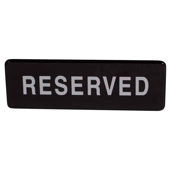 Information Signs 3"x 9" / Reserved