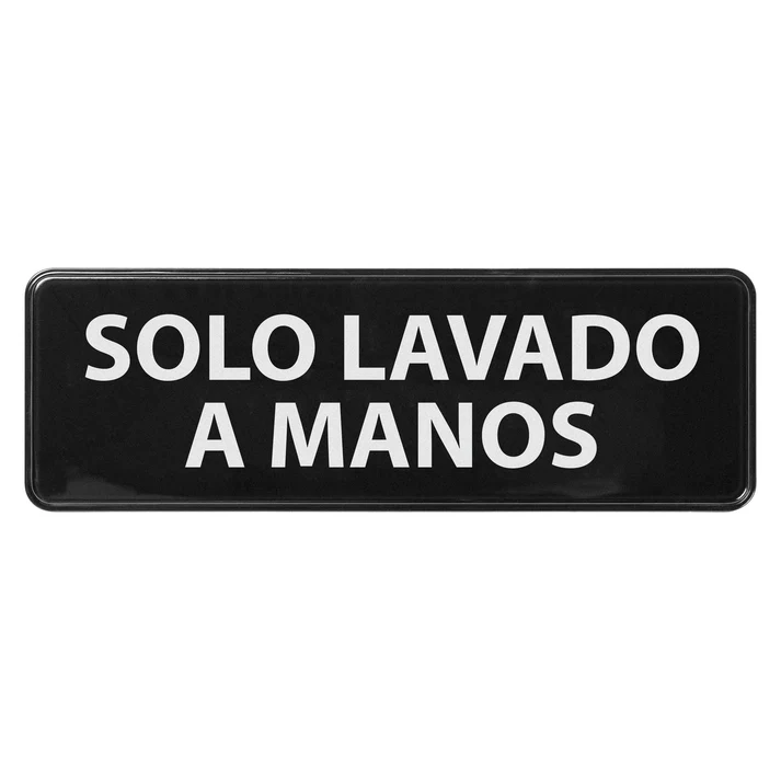 Information Signs 3"x 9" / Spanish Hand wash only