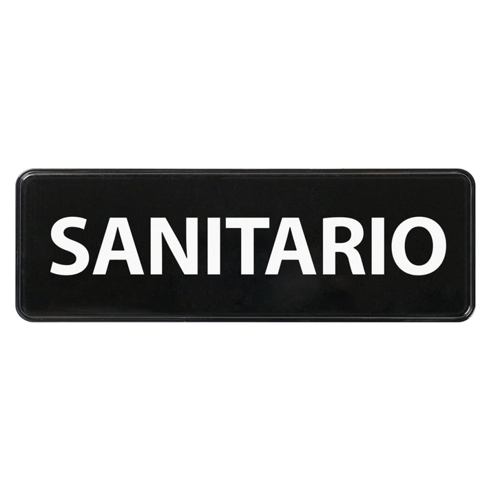 Information Signs 3"x 9" / Spanish Sanitize