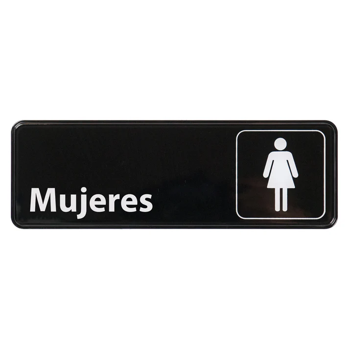 Information Signs 3"x 9" / Spanish Women