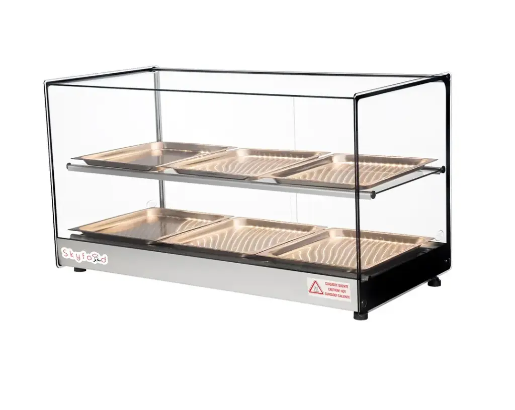 Skyfood FWDS2-33-6P 33" Full Service Countertop Heated Display Case - (2) Shelves, 120v 
