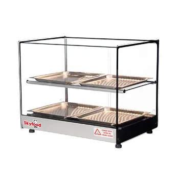  22´´ FOOD WARMER DISPLAY CASE - DOUBLE SHELF 4 PANS - UL - SKYFOOD