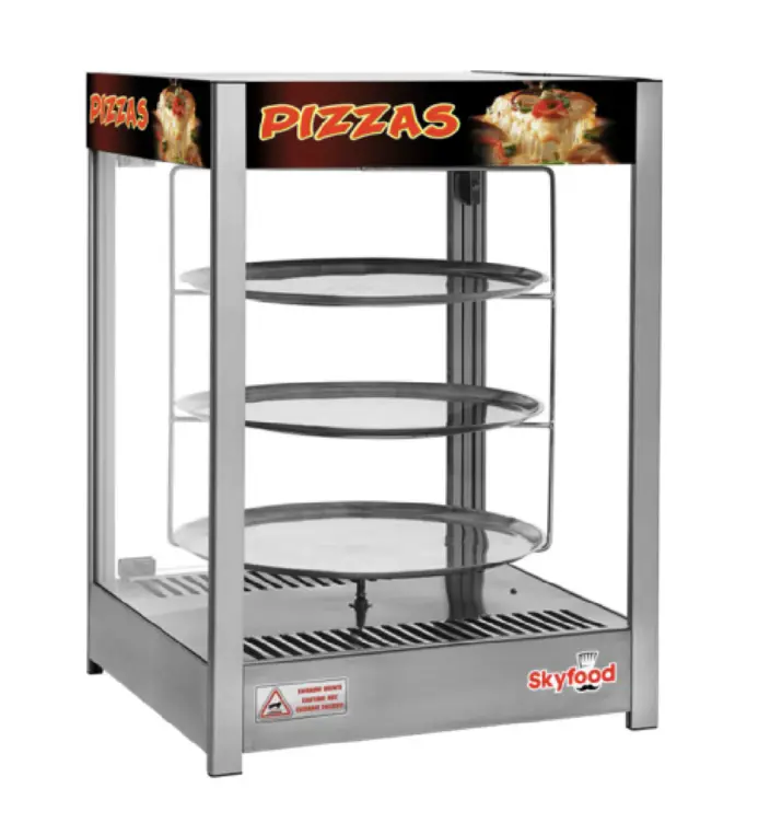 Skyfood Equipment PD3TS18 22 Inch Steam Line Display Case Kitchen with 3 Tier Stainless Steel 