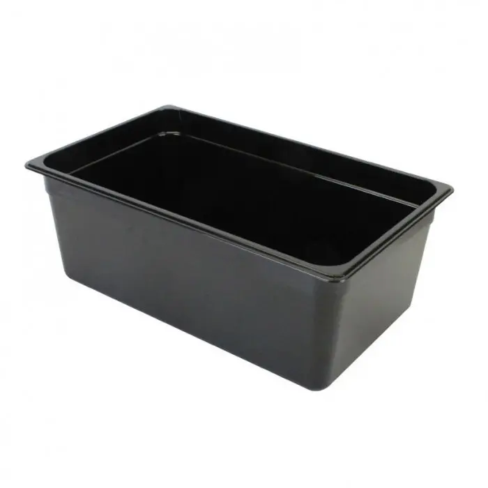 Thunder Group PLPA8008BK Black Full Size Food Pan 8"