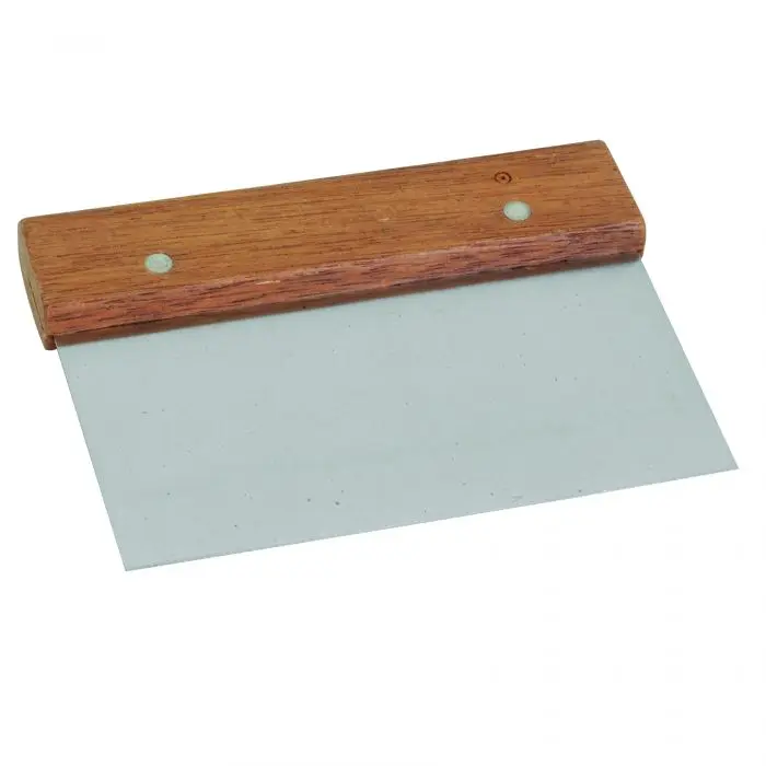 Thunder Group 6" X 4" DOUGH SCRAPER WOOD HANDLE 