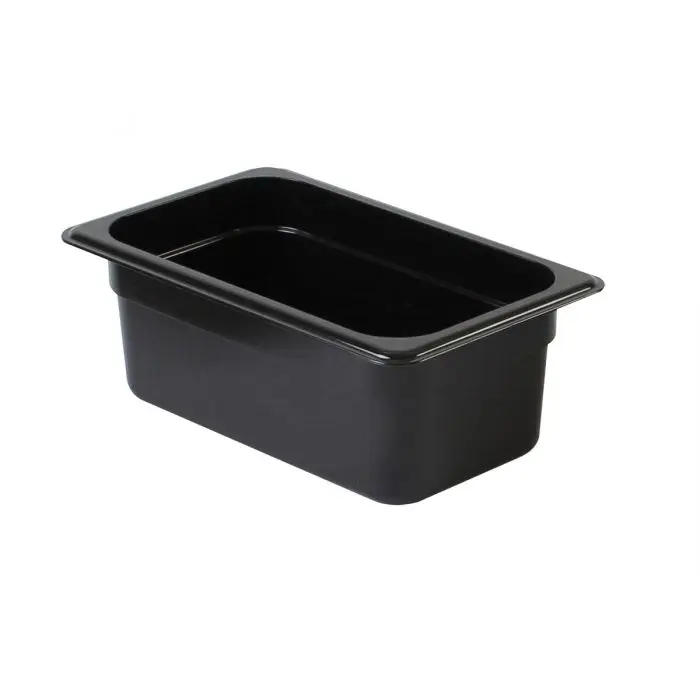 Thunder Group QUARTER SIZE 4" DEEP POLYCARBONATE FOOD PAN, BLACK 