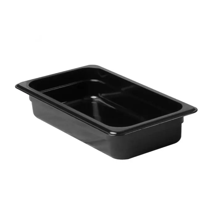 Thunder Group THIRD SIZE 2 1/2" DEEP POLYCARBONATE FOOD PAN, BLACK  