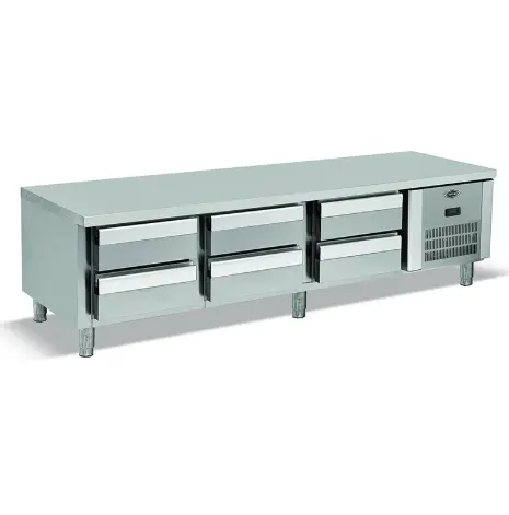 Empero EMP.200.70.01-S Undercounter Refrigerator, 6 Drawers 