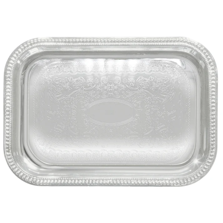 Chrome-Plated Serving Tray - Rectangular, 20 x 14