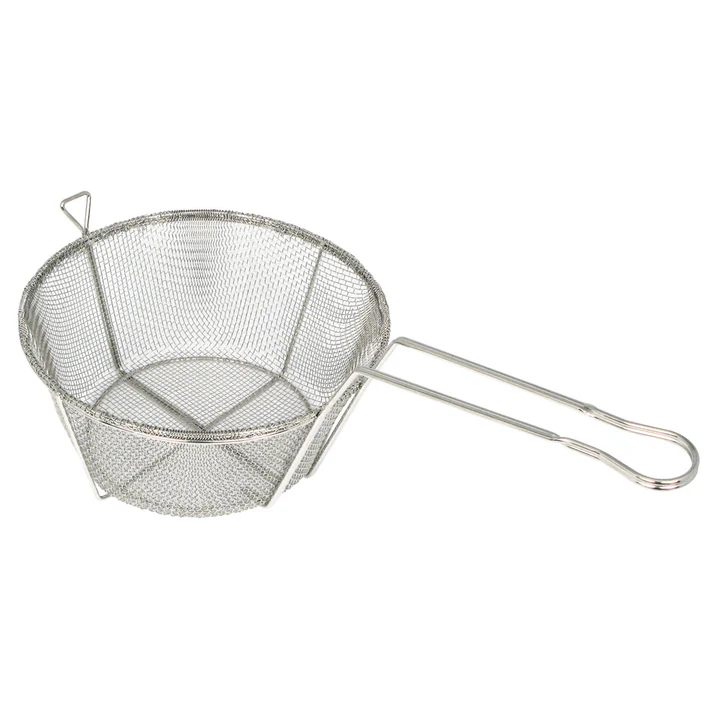  Round 6mm Mesh Wire Fry Basket - 9-5/8" Dia