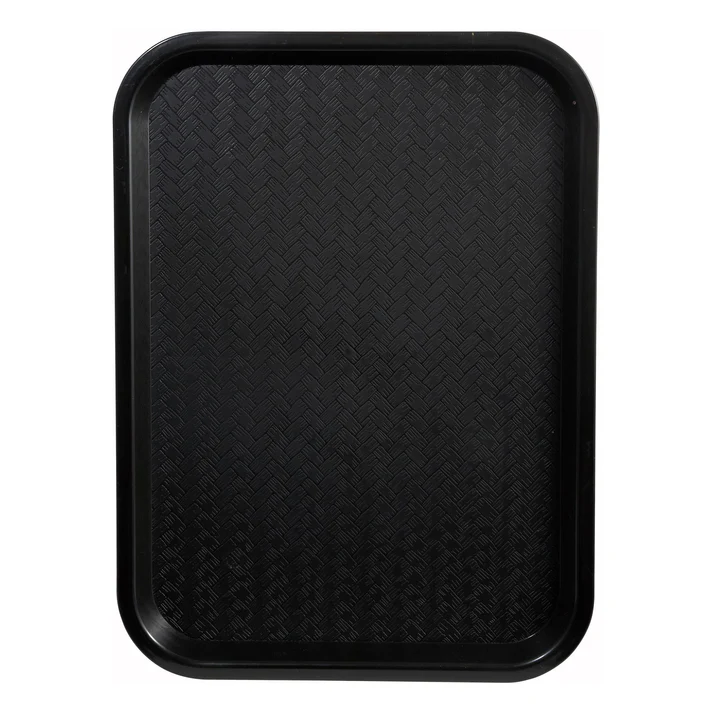 High Quality Plastic Cafeteria Tray - 12 x 16, Black
