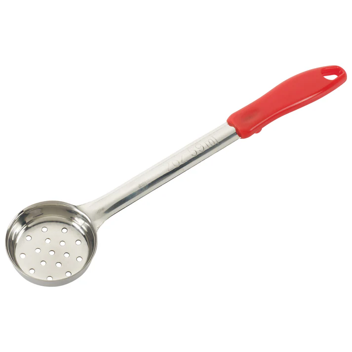 2oz Perf Food Portioner, One-piece, Red, S/S