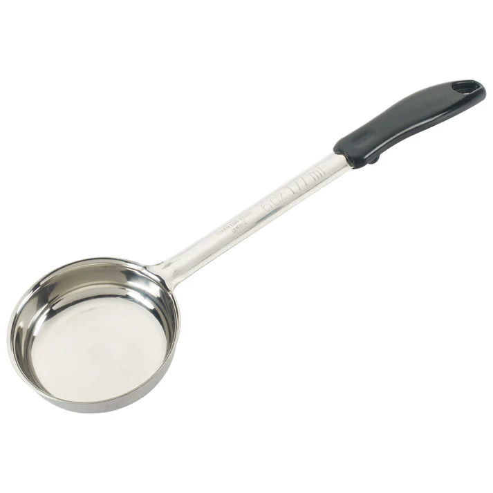 6oz Solid Food Portioner, One-piece, Black, S/S
