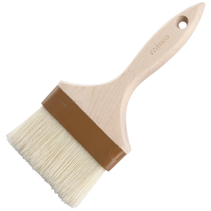 Pastry/Basting Brush with Plastic Ferrule - 4" Flat