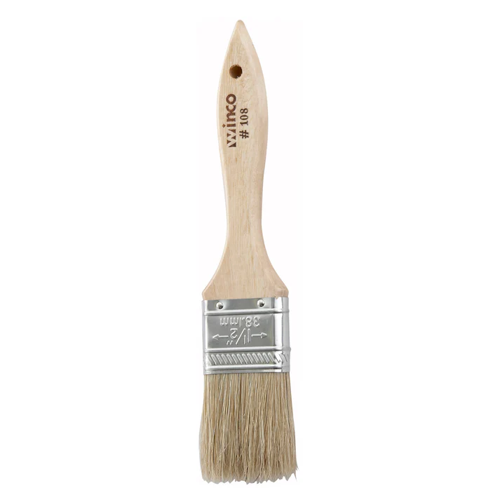 Pastry/Basting Brush with Metal Ferrule - 1-1/2" Flat