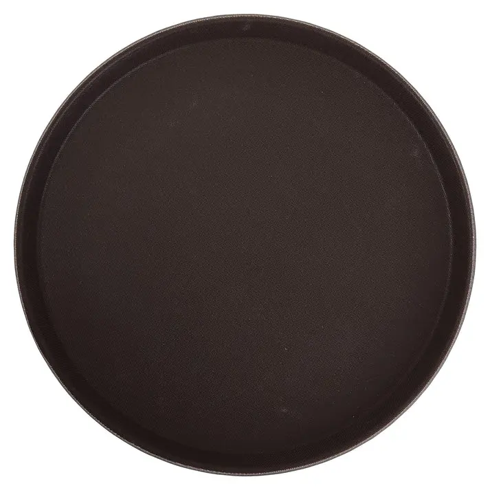  Easy-Hold 16" Round Rubber-Lined Plastic Tray