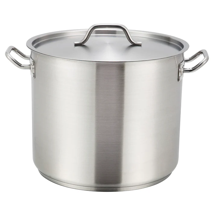 Stainless Steel Stock Pot with Cover - 80 Quart