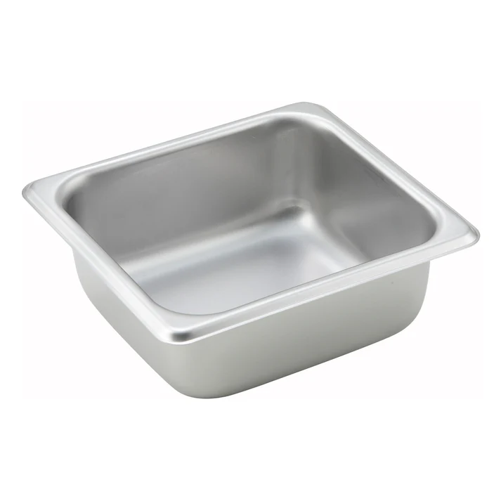 Straight-Sided Steam Pan, 25 Gauge Stainless Steel