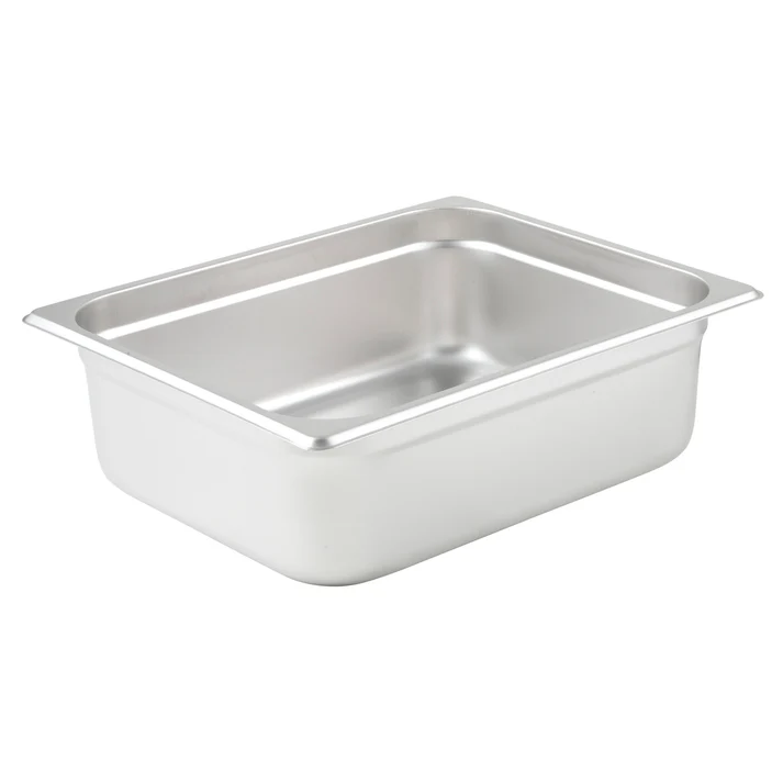  Anti-Jam Steam Pan, 24 Gauge Stainless Steel - Half, 4"