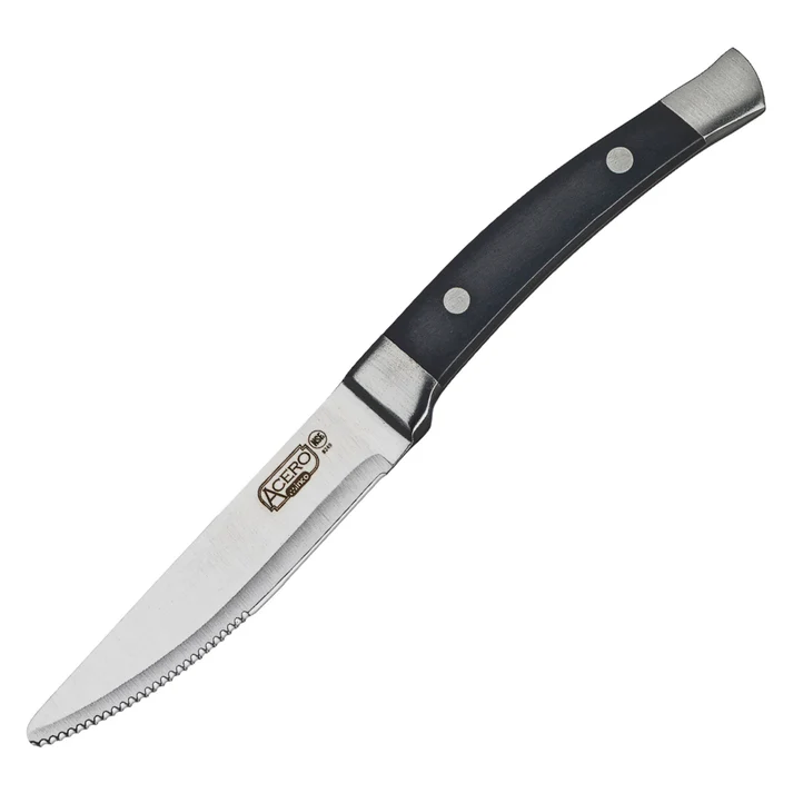 Acero Gourmet Steak Knives (Round-Tip), 12-Piece Bulk Pack