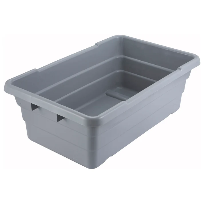 Nesting Polypropylene Lug Box, Gray