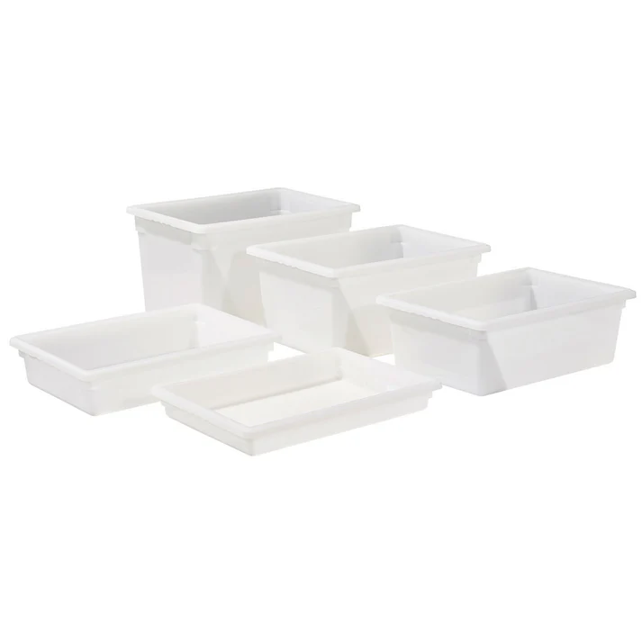 Food Storage Box, White Polypropylene - Full, 12"