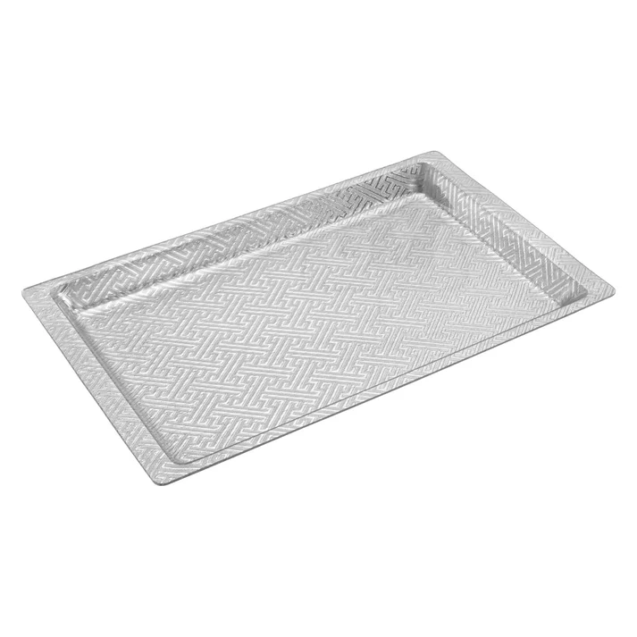 Silver-Tone Acrylic Display Tray