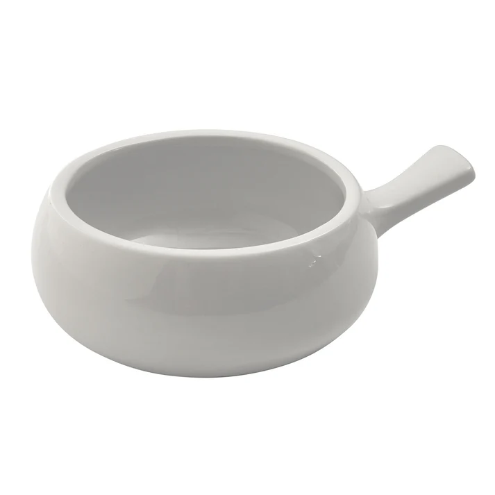 Onion Soup Crock with Handle, 16 oz, White Porcelain, 24 Pieces/Case