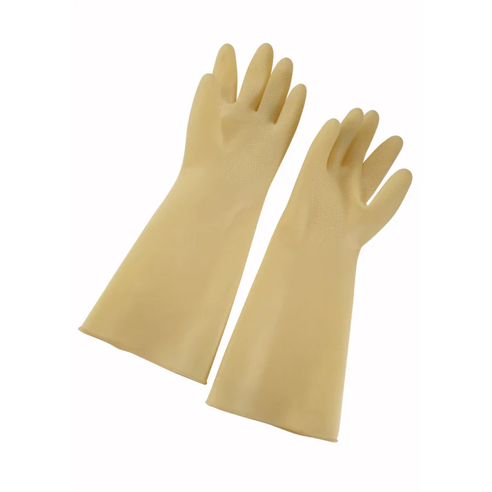  Natural Latex Gloves - Small, Yellow