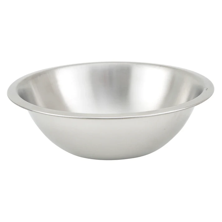 Mixing Bowl, Shallow, Heavy-Duty Stainless Steel, 0.65mm - 3 Quart