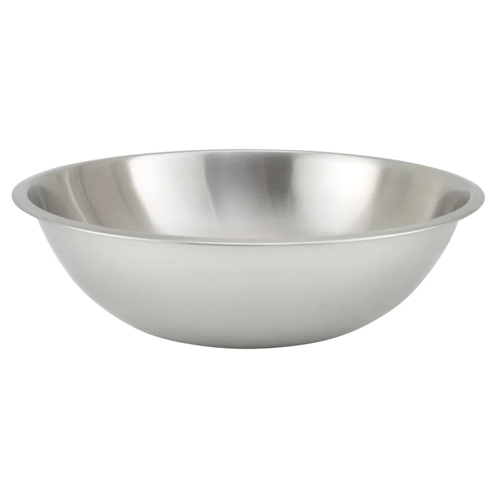 Mixing Bowl, Shallow, Heavy-Duty Stainless Steel, 0.65mm - 20 Quart