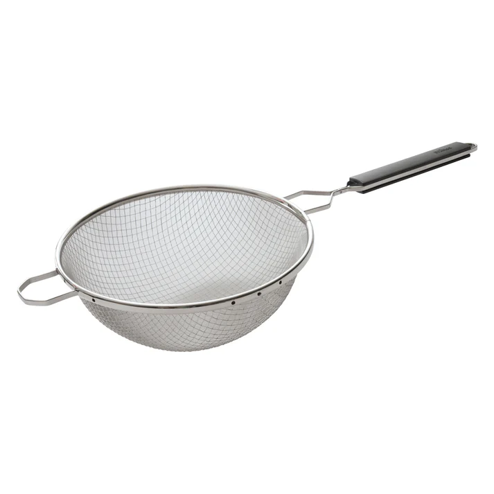 10-1/4" Double Fine Mesh Strainer with Plastic Handle