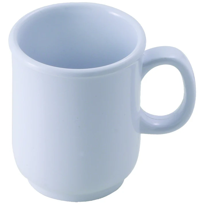 Melamine 8 oz Boulbous Mugs - White