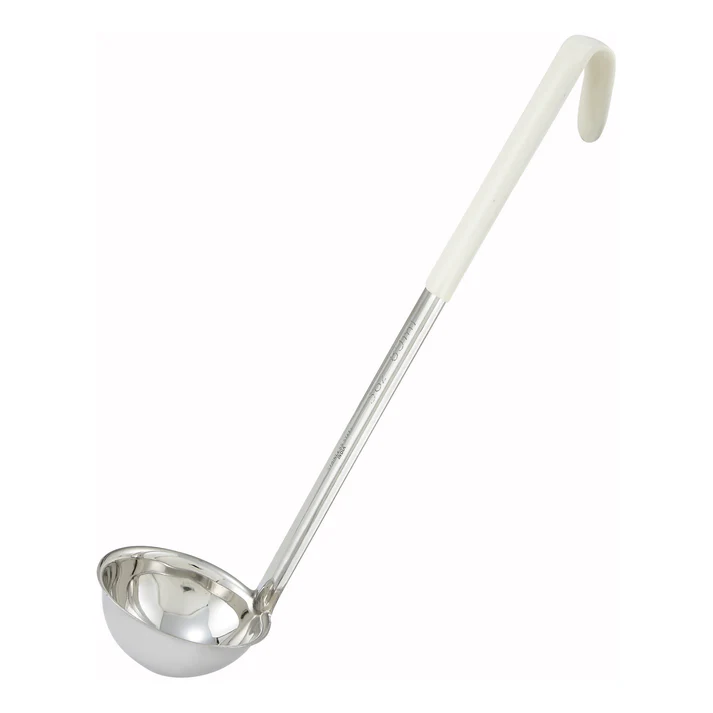 One-Piece Stainless Steel Ladle, Color-Coded Handles - 3 oz