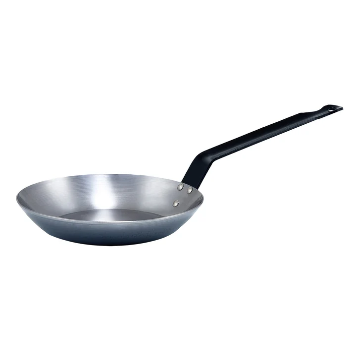 French Style Fry Pan, Polished Carbon Steel (Spain) - 9-1/2"