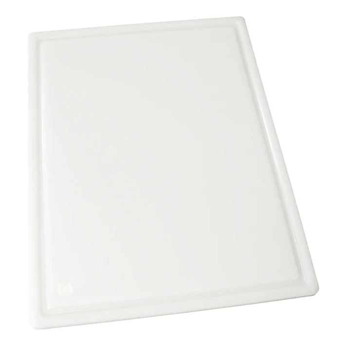 White Cutting Board with Channel - 15 x 20 x 1/2
