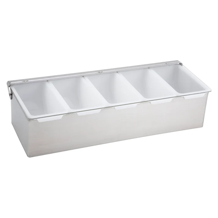 Condiment Holder with Stainless Steel Base - 6