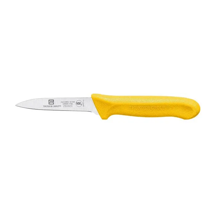 Paring Kinfe, 3-1/4" Blade, Yellow Polypropylene Handles, 2 Piece/Pack, German Steel, NSF