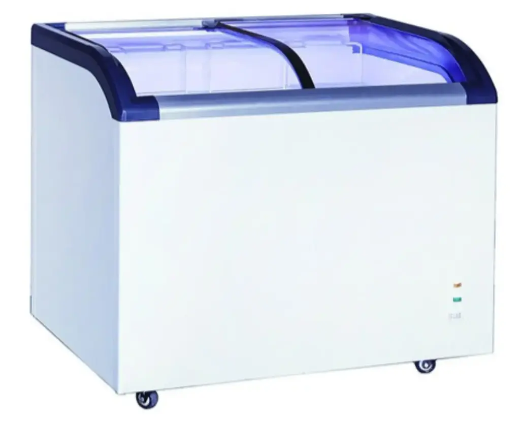 Curved Sliding Doors Chest Freezer / 3.3 ft