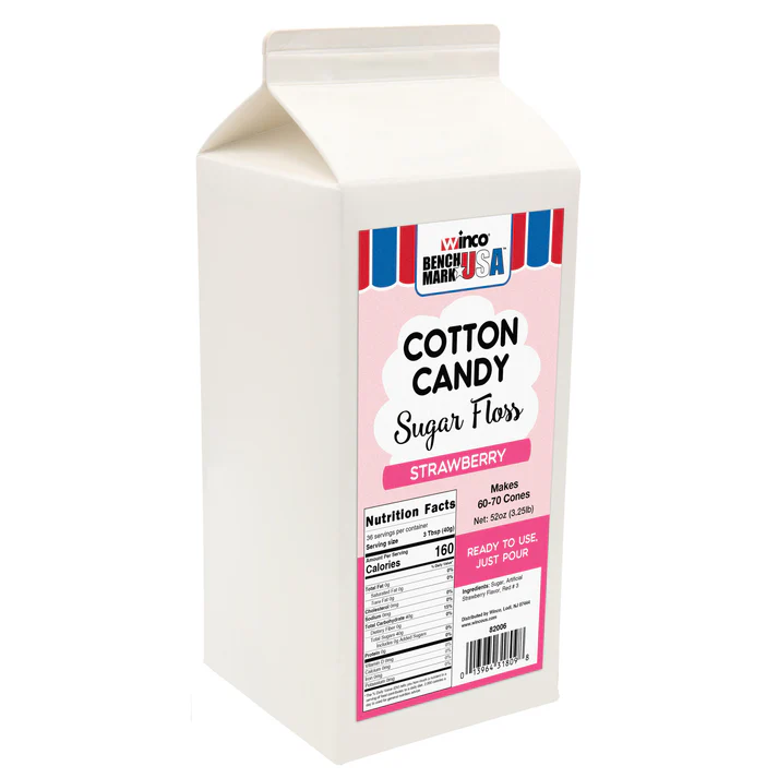 BenchmarkUSA 3-1/4 lb Cotton Candy Floss / Strawberry