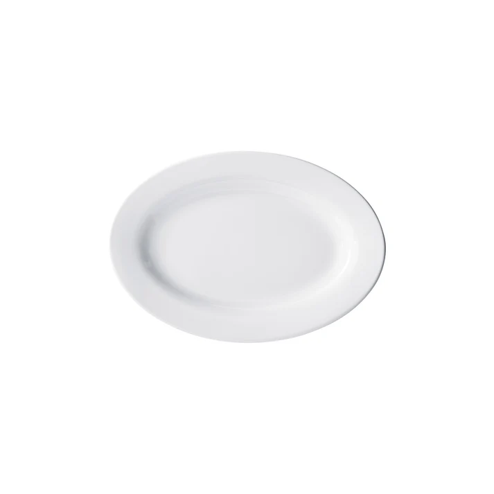 Birkhall Oval Platter With Rolled Edge, White Porcelain, + / 13" L