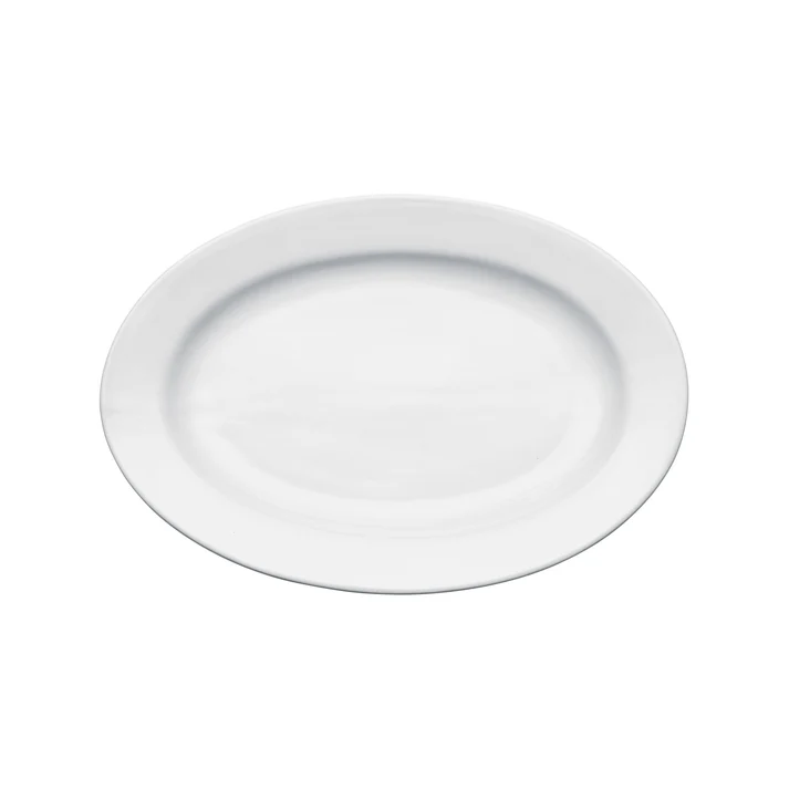 Birkhall Oval Platter With Rolled Edge, White Porcelain, + / 15" L