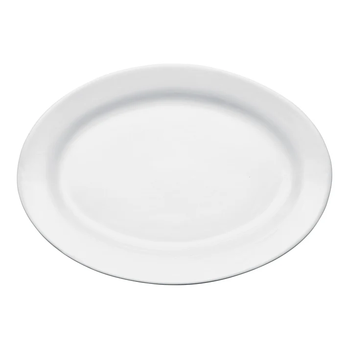 Birkhall Oval Platter With Rolled Edge, White Porcelain, + / 20" L
